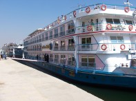 Nile Cruise - boat moored at Edfu
